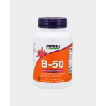 B50 -  B Vitamiin kompleks närvid,  kurnatus, - 100tbl Now