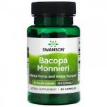 Bacopa Monnieri, kognitiivsete funktsioonide toetamiseks, 50 mg, 90 kpsl Swanson toidulisand